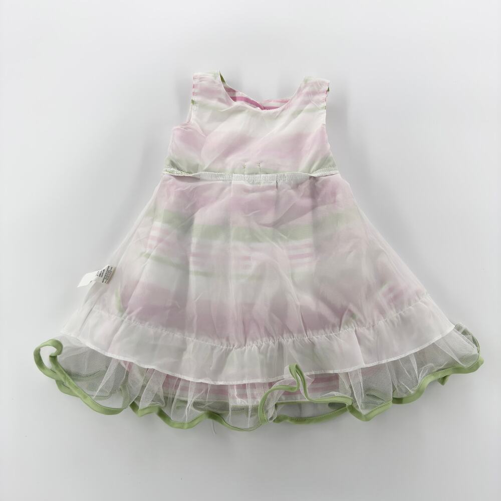 Youngland Infant 18M Easter Dress Pink Green Striped with Bloomers Spring Outfit - Picture 11 of 13